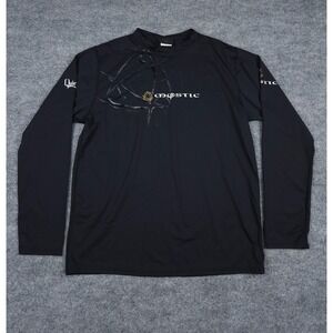 Mystic Boarding Shirt Rash Guard Men's Large Black Long Sleeve Sail Wind Kite